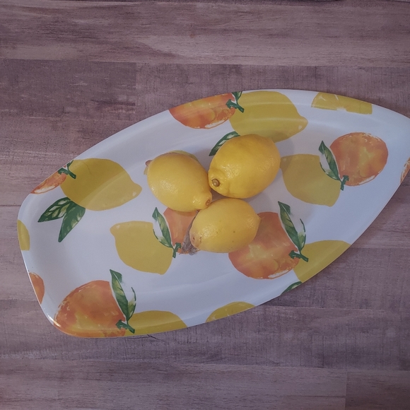🍋 Lemons Oranges Fruit & Vegetable Kitchen Plate Tray Serving Platter NEW 🍋 - Picture 3 of 6